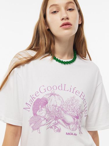 VEGETABLE DRAWING T-SHIRT (WHITE) - MATCHGLOBE - Modalova