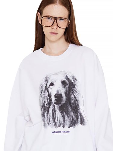 AFGHAN HOUND SWEATSHIRT (WHITE) - MATCHGLOBE - Modalova