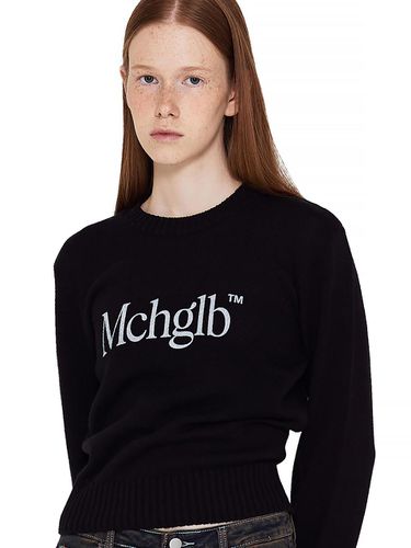 SIMPLE LOGO KNIT T-SHIRT (BLACK) - MATCHGLOBE - Modalova