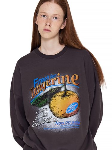 CITRUS FRUIT SWEATSHIRT (CHARCOAL) - MATCHGLOBE - Modalova