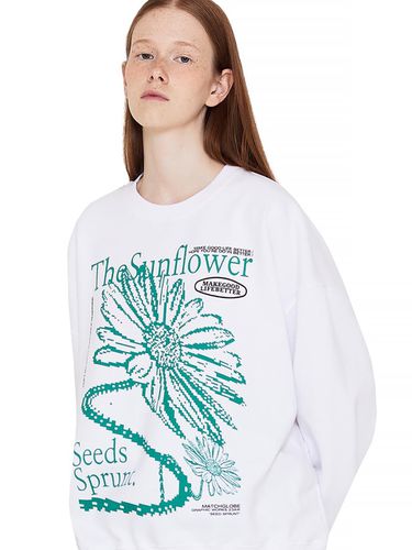 SUNFLOWER SWEATSHIRT (WHITE) - MATCHGLOBE - Modalova