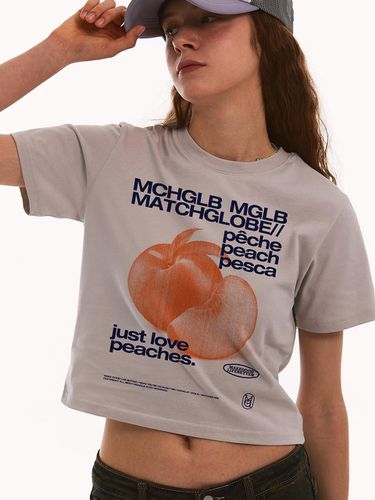 FRUIT CROPPED T-SHIRT (BEIGE) - MATCHGLOBE - Modalova