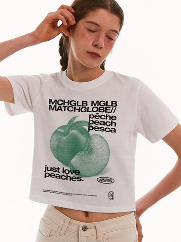 FRUIT CROPPED T-SHIRT (WHITE) - MATCHGLOBE - Modalova