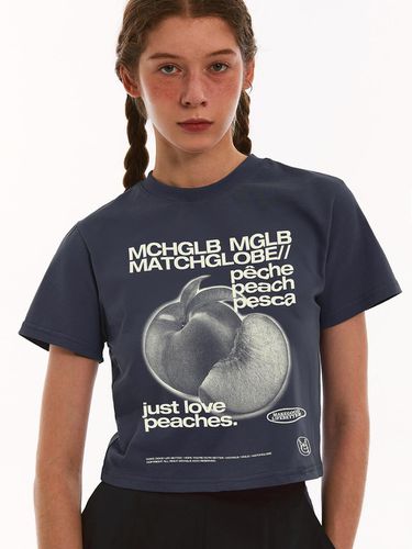 FRUIT CROPPED T-SHIRT (NAVY) - MATCHGLOBE - Modalova