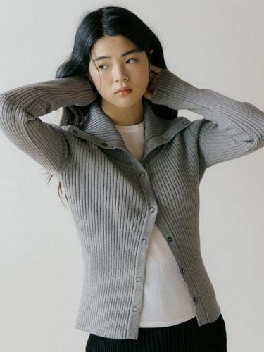 Snap knit cardigan 206 (gray) - VERBE - Modalova