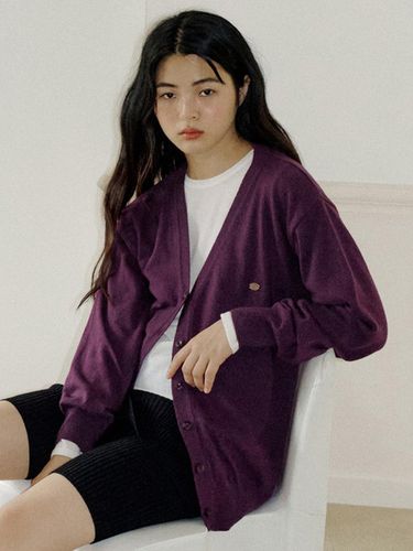 Cashmere] boyfriend knit cardigan 207 (purple) - VERBE - Modalova