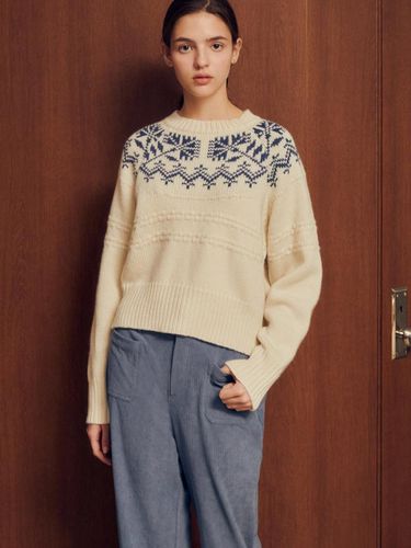 PATTERN Cropped Wool Pullover Knitwear GNCP1POJ1 - JJ JIGOTT - Modalova