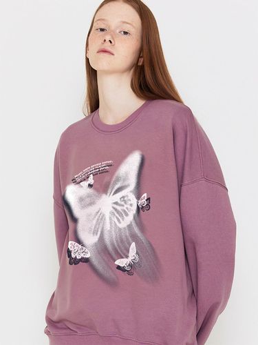 BUTTERFLY SWEATSHIRT (DARK PINK) - MATCHGLOBE - Modalova