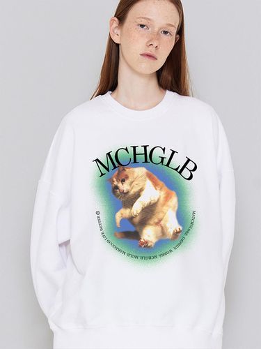 JUMP KITTEN SWEATSHIRT (WHITE) - MATCHGLOBE - Modalova