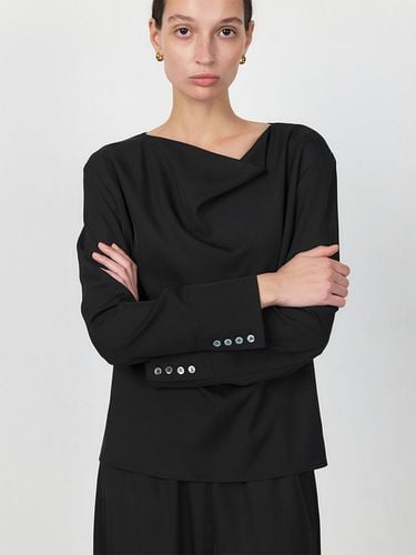 Ove Cowl Neck Blouse_BLACK - ONE - Modalova