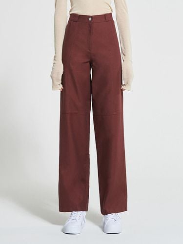 Stitch - Over Cotton Pants Burgundy WBAFPA007BR - WOVEMENT - Modalova