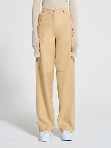 Stitch - Over Cotton Pants Buttery Yellow WBAFPA007BE - WOVEMENT - Modalova