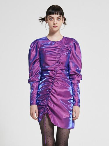 Diagonal Two - Tone Cocktail Dress Purple WBAFOP00 - WOVEMENT - Modalova