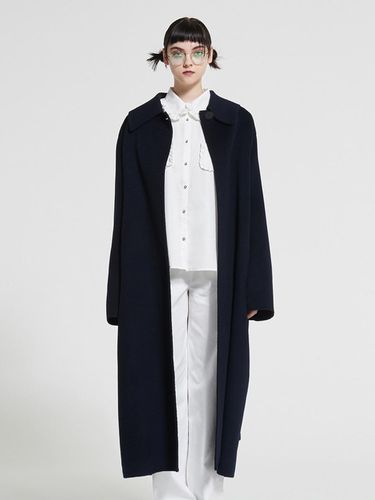 Cashmere Blend Handmade Coat Navy WBAFCT004NV - WOVEMENT - Modalova