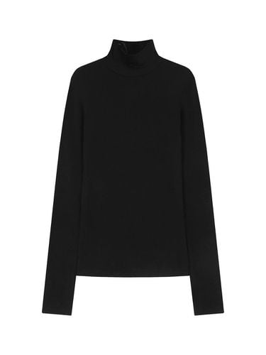 THUMBHOLE CUFF TURTLENECK JERSEY TOP (BLACK - VIS A VIS - Modalova