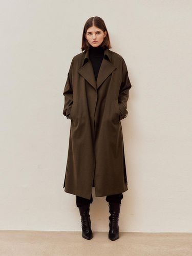 HIDDEN BUTTON TRENCH COAT (KHAKI) - VIS A VIS - Modalova