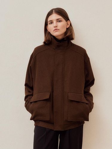 ZIP-UP WOOL JACKET (BROWN) - VIS A VIS - Modalova