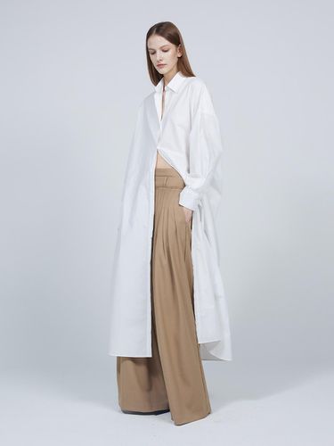 ESSENTIAL] Maxi pin tuck shirt dress - MMAM - Modalova