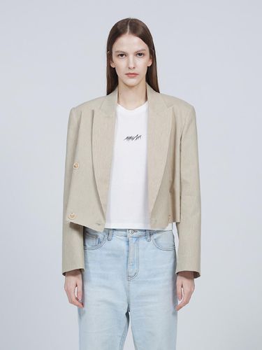 ESSENTIAL] Linen double cropped blazer - MMAM - Modalova