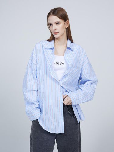 ESSENTIAL] Stripe pocket oversized fit shirt - MMAM - Modalova