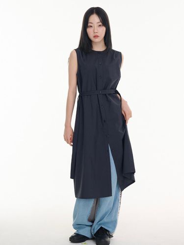 SLEEVELESS BUTTON BELT DRESS (LEBSMOP538 - LETOILE - Modalova