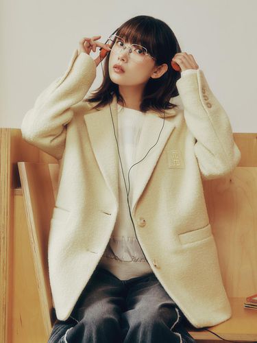 Oversized-Fit Tailored Wool Jacket JYJK72AA - Jucy Judy - Modalova