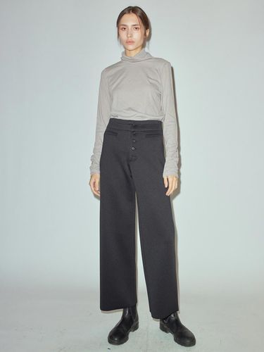 Span Button Pants - LONDON CLOU:D - Modalova