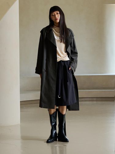 SUEDE LONG TRENCH COAT (LEBFACT5500) - LETOILE - Modalova