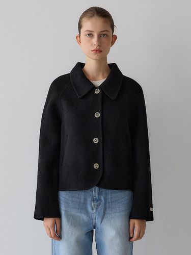 Collar Short Coat - Black - sisterhood - Modalova