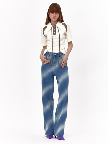 Air Brushed Jeans Blue - Kijun - Modalova