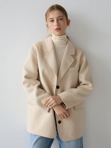 Single Wool Half Coat - Buttery Yellow - sisterhood - Modalova