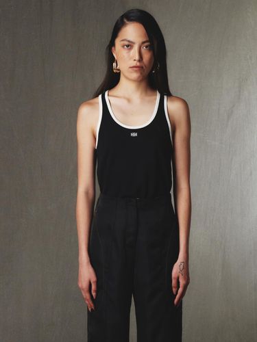 U - neck Tank Top Black - Kijun - Modalova