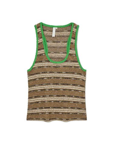 Striped U - Neck Tank Top - Kijun - Modalova