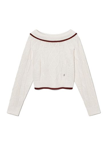 Off - Shoulder Cable Knit - Kijun - Modalova