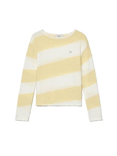 Oblique Knit Pullover Yellow Off - White - Kijun - Modalova