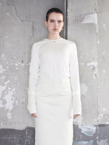 Wrinkle Block Top Off - White - Kijun - Modalova