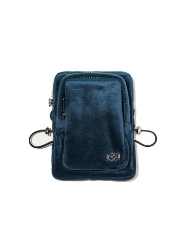 Velour Mini Bag Navy - Kijun - Modalova