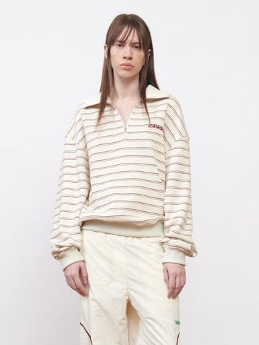 Logo Half Zip - Up Pullover UNISEX Stripe - Kijun - Modalova