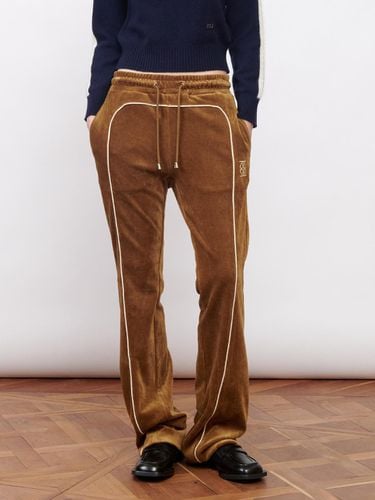 Velour Track Pants Brown - Kijun - Modalova