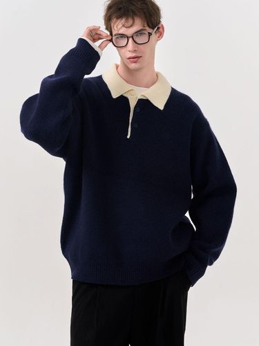 MAN Solid Rugby Polo Knitwear [NAVY] / SBD3M05007 - GENERAL IDEA - Modalova