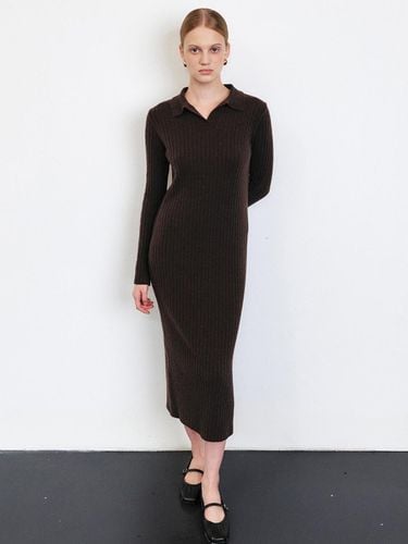 COLLAR DETAIL KNIT DRESS [3COLORS] - HACIE - Modalova