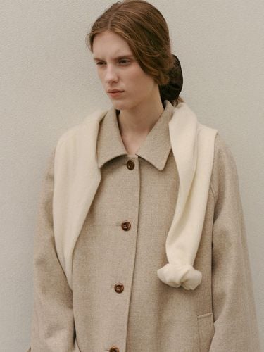 FW24 Catia Wool Coat - Melange - KINDERSALMON - Modalova