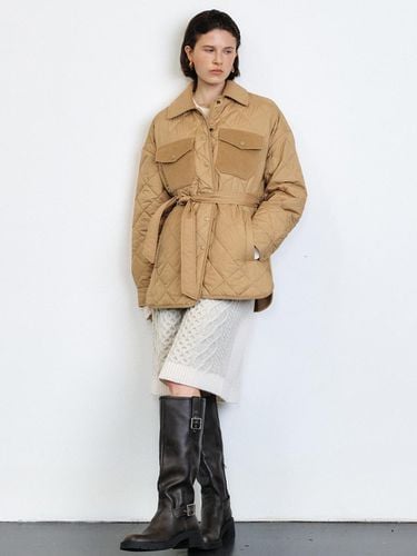 CASHMERE QUILTED PADDING JACKET [CAMEL] [BLACK] - HACIE - Modalova