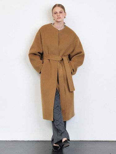 HANDMADE CASHMERE ROBE COAT [BROWN] [BLACK] - HACIE - Modalova