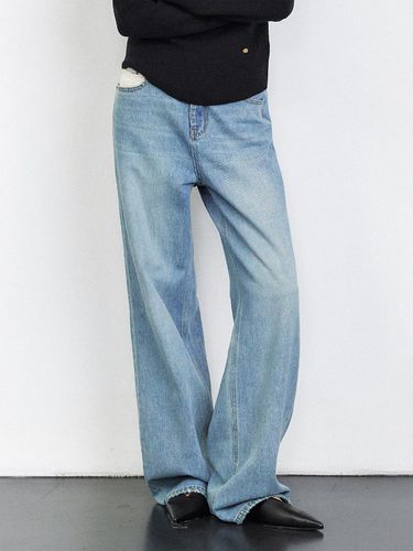 ULOTRICHOUS DETAIL WIDE DENIM PANTS [LIGHT BLUE] - HACIE - Modalova