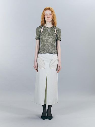 Prehnite Big Pocket Midi Skirt - odlyworkshop - Modalova