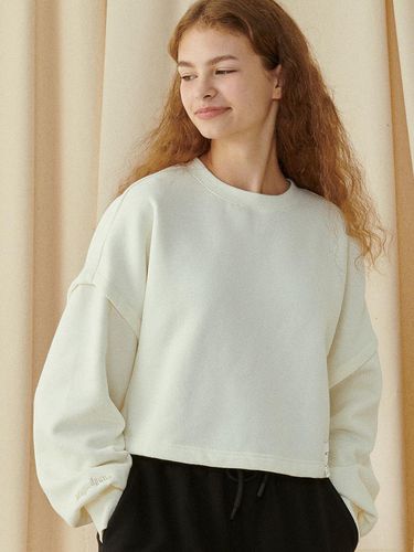 Acarit 3408 napping crop cream sweatshirt - MAGOODGAN - Modalova