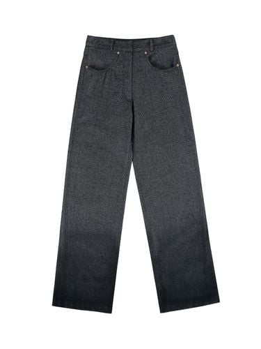 Gradient Denim Cinch Back Trousers - odlyworkshop - Modalova