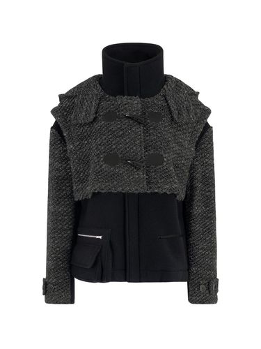 Midnight Boucle Cropped Duffle Coat - odlyworkshop - Modalova