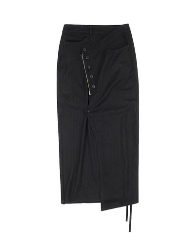 Arcane Stripe Wrap Skirt - odlyworkshop - Modalova